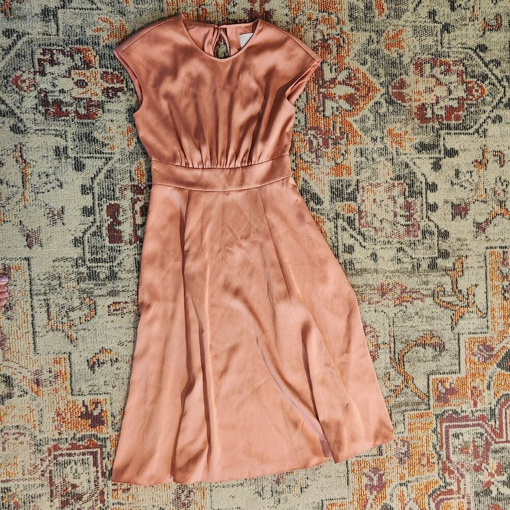 Gal Meets Glam Peach Sleeveless Midi Sundress